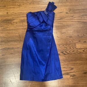One shoulder party mini dress